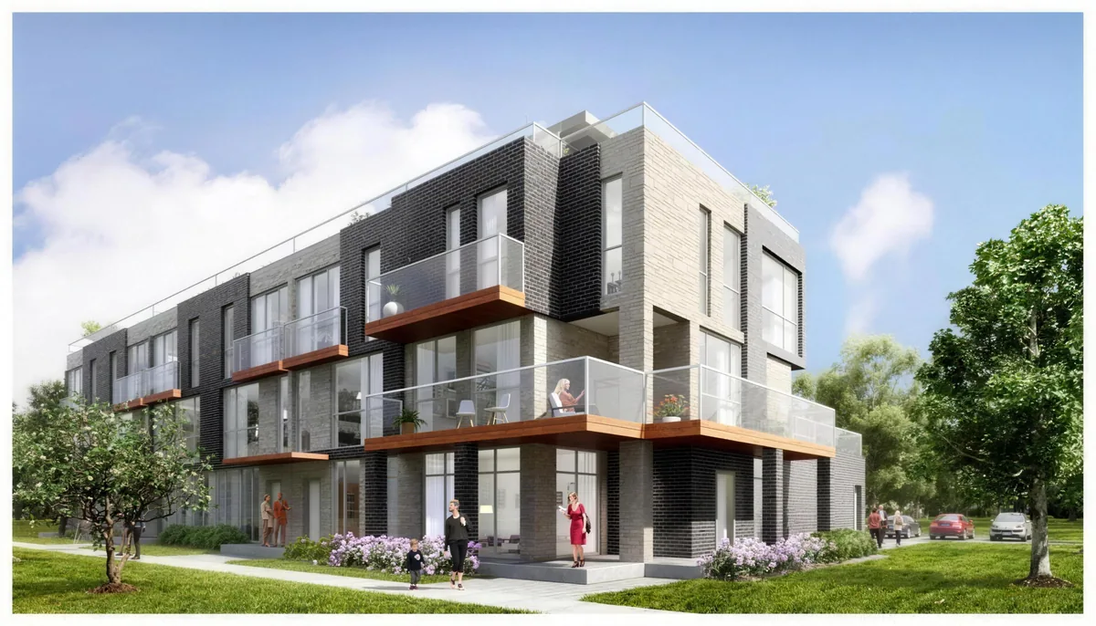 Rendering of the 100-unit townhouse community delivered in the Town of Innisfil