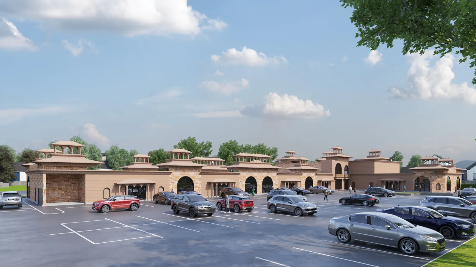Rendering of the two-storey neighbourhood retail plaza proposed in Brampton