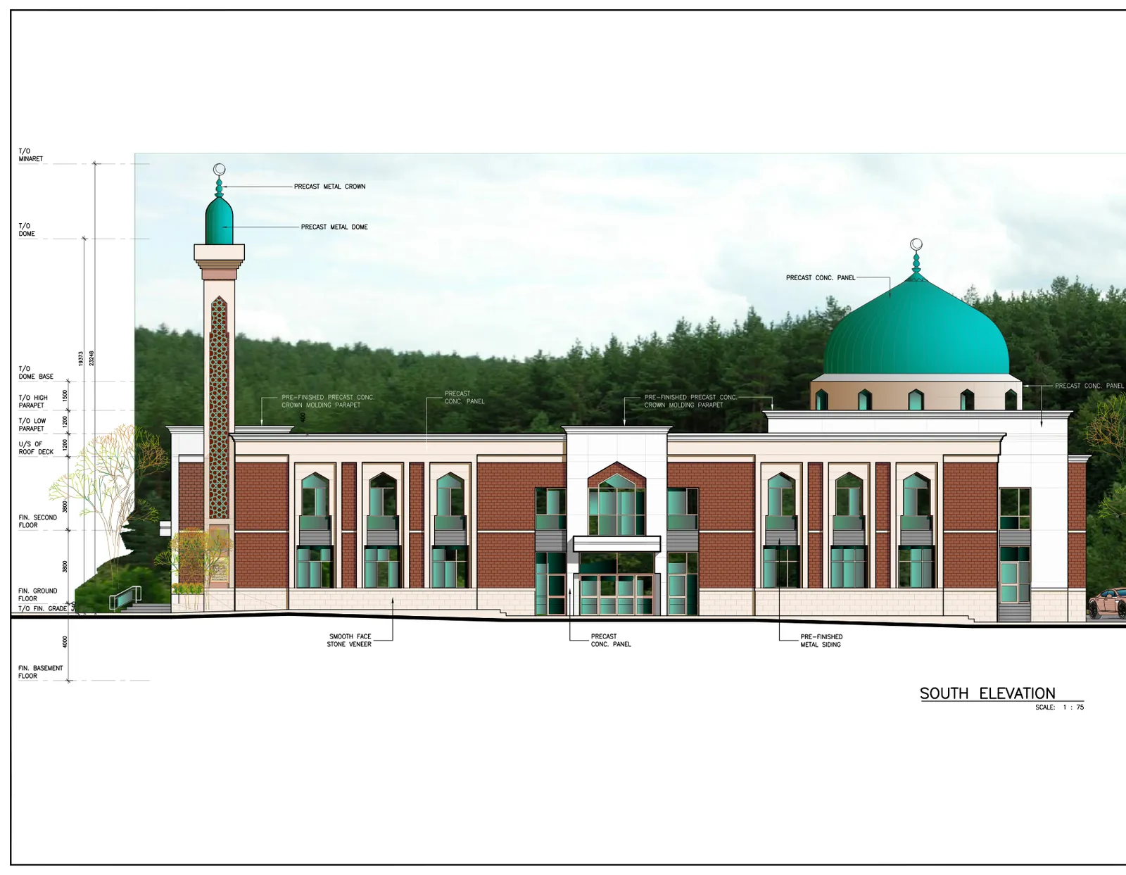 Drawing sheet: A3.2 — South elevation