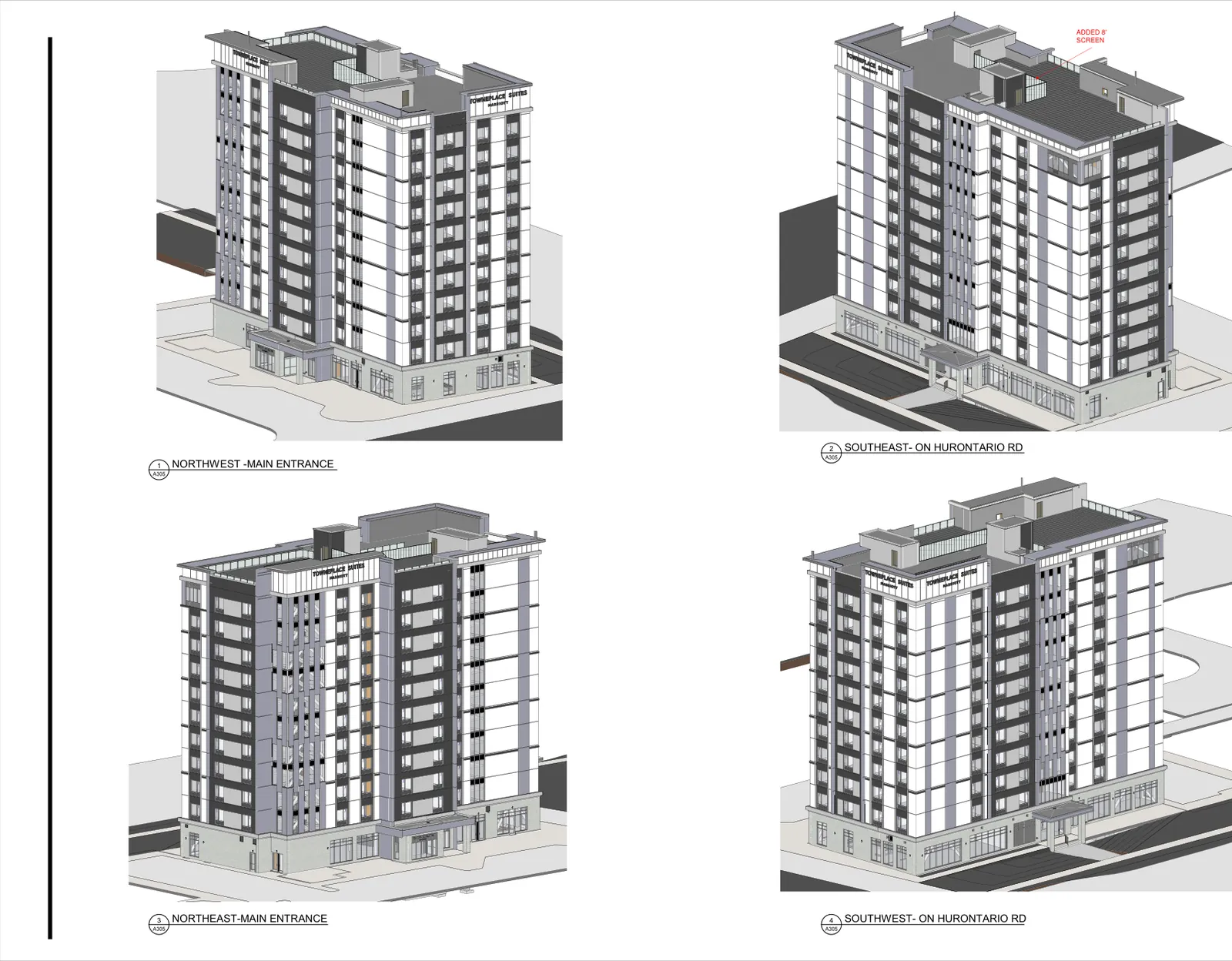 Drawing sheet: A305 — Isometric views
