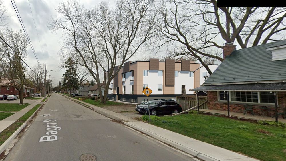 Street view of the 66-68 Bagot Street infill site