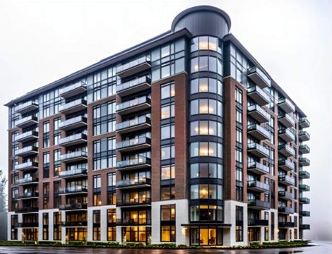 Rendering of a 12-storey residential building at 1925 Cottrelle Boulevard, Brampton